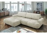 Ecksofa EXXPO - SOFA FASHION, creme, B:280cm H:87cm T:187cm, Sofas, Ecksofa, inkl. Bettfunktion und Bettkasten,toller Sitzkomfort, Steppung im Sitz