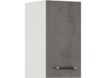 Hängeschrank IMPULS KÜCHEN "Prag", in drei Breiten, Höhe: 57,9 cm", grau (beton, optik schiefer dunkelgrau), B:30cm H:57,9cm T:34,2cm, Dekorfolie, Holzwerkstoff, Schränke, Hängeschrank, vormontiert, mit Drehtür und einem verstellbaren Fachboden