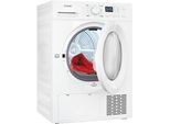 EXQUISIT Wärmepumpentrockner "TWP701-030E weiss", Energieeffizienz: E, weiß, B:595cm H:850cm T:585cm, Trockner, 7 kg, 16 Programme, Restlaufzeitanzeige, Knitterschutz, LED-Licht, Wärmepumpentrockner