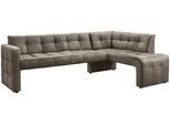 Essbank EXXPO - SOFA FASHION "Barista, bequem und elegant, hohe Bodenfreiheit", braun (dolphin), B:245cm H:83cm T:159cm, Sitzbänke, Essbank, Eckbank Barista bequem und elegant, hochwertige Detailverarbeitung