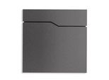 Metzler Briefkasten Hoffmann, großer Einwurfschlitz, 2-seitiges Zeitungsfach, abschließbar, B 370 x T 105 x H 370 mm, Stahl, eisengrau RAL 7011