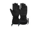 Skihandschuhe REUSCH "Conan R-TEX XT", Damen, Gr. 11, schwarz (dunkelblau, schwarz), 86% Polyester, 10% Ziegenleder, 4% Lederimitat, Handschuhe, mit wasser- und winddichter Membran