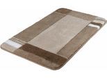 Badematte KLEINE WOLKE "Padova" Gr. 3, grau (taupe), H:20mm, Kunstfaser, Badematten, Badematte, Badteppich, modernes Design, mit Bordüre, Kundenliebling