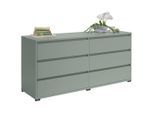 Carryhome Sideboard , Graugrün , Kunststoff , 6 Schublade(n) Schubladen , 160.1x78.9x48 cm , Beimöbel erhältlich, in verschiedenen Holzdekoren erhältlich , Kleinmöbel, Kommoden, Sideboards