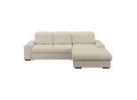 Ondega , Beige , Textil , Buche , L-Form , 286x203 cm , Made in Europe , Bettkasten erhältlich, Liegefunktion, seitenverkehrt erhältlich, Schlafen auf Sitzhöhe, Bettfunktion erhältlich, Rücken echt , Wohnzimmer, Sofas & Couches, Wohnlandschaften, Ecksofas