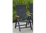 Gardenson , Braun, Graphitfarben , Metall, Kunststoff , 61.5x113x72 cm , klappbar , Gartenmöbel, Gartensessel, Gartenstühle