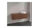 Villeroy und Boch Antao Waschtisch-Unterschrank L23152HM mit Beleuchtung, 2 Auszüge, 1200 x 360 x 500 mm, Front mit Struktur, Warm Walnut / Warm Walnut
