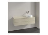 Villeroy und Boch Antao Waschtisch-Unterschrank K23150HJ 120x36x50cm, Hahnloch, Waschbeckenplattenfarbe Lack, silk grey matt lacquer