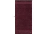 Duschtuch LACOSTE "LLECROCO", bordeaux, B:70cm L:140cm, Frottier, Obermaterial: 100% Baumwolle, Handtücher, mit Label-Applikationen