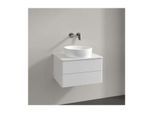 Villeroy und Boch Antao Waschtisch-Unterschrank L18010GF mit Beleuchtung, 2 Auszüge, 600 x 360 x 500 mm, Front ohne Struktur, Glossy White Lacquer / Glossy White Lacquer