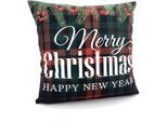 Dekokissen WECKBRODT "Merry Christmas" Gr. 1, bunt (multi, gemustert), B:40cm L:40cm, Obermaterial: 100% Polyester, Dekokissen_Sitzkissen_Kissenhüllen