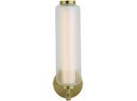 SEARCHLIGHT LED Wandleuchte "Mod-LED-Wandleuchte, Satiniertes Messing, Opalacryl", Energieeffizienz: F (A-G), gold (messingfarben, klar), H: 32cm, 1 Stk., Leuchten, LED Wandleuchte