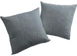 Dekokissen WIRTH "Torbole" Gr. 1, blau (dunkelblau, meliert), B:40cm L:40cm, Obermaterial: 90% Polyester, 10% Baumwolle, Dekokissen_Sitzkissen_Kissenhüllen