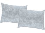 Dekokissen WIRTH "Telfort" Gr. 3, blau (blau, gemustert), B:40cm L:60cm, Obermaterial: 100% Polyester, Dekokissen_Sitzkissen_Kissenhüllen