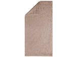 Badetuch EGERIA "Prestige", grau (taupe), B:75cm L:160cm, Walkfrottee, Obermaterial: 100% Baumwolle, Handtücher, Badetuch, Uni Programm mit Streifenbordüre, SUPIMA Baumwolle