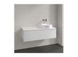 Villeroy und Boch Antao Waschtisch-Unterschrank K34050GF 120x36x50cm, Hahnloch, Waschbeckenplattenfarbe Lack, glossy white lacquer