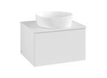 Villeroy und Boch Antao Waschtisch-Unterschrank L29150GF mit Beleuchtung, 1 Auszug, 600 x 360 x 500 mm, Front mit Struktur, Glossy White Lacquer / Glossy White Lacquer