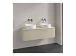 Villeroy und Boch Antao Waschtisch-Unterschrank L35050HJ mit Beleuchtung, 120x36x50cm, Hahnloch, Waschbeckenplattenfarbe Lack, silk grey matt lacquer