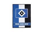 Wohndecke HAMBURGER SV "Hamburger SV Decke HSV Fleecedecke Blockstreifen", Kinder, mehrfarbig, Polyester, Wohndecken Wohndecke