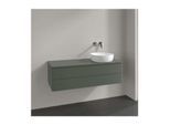Villeroy und Boch Antao Waschtisch-Unterschrank K23050HL 120x36x50cm, Hahnloch, Waschbeckenplattenfarbe Lack, leaf green matt lacquer