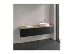 Villeroy und Boch Antao Waschtisch-Unterschrank K27151PD 160x36x50cm, Hahnloch, Waschbeckenplattenfarbe honey oak, black matt lacquer