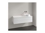Villeroy und Boch Antao Waschtisch-Unterschrank K23150MT 120x36x50cm, Hahnloch, Waschbeckenplattenfarbe Lack, white matt lacquer