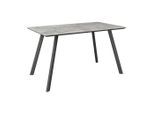 Möbelix , Grau, Schwarz , Metall, Keramik, Holzwerkstoff , rechteckig , 120x76x80 cm , Esszimmer, Esszimmertische, Esstische, Holztische, Esstische Holz