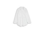 TOM TAILOR Damen Hemdbluse mit Leinenanteil, weiß, Uni, Gr. 46