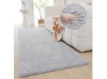 Hochflor-Läufer OTTO HOME "Microfaser Teppich Magong, besonders weich, sehr feiner Flor" Gr. 19, grau (hellgrau), B:80cm H:30mm L:500cm, Kunstfaser, Teppiche, uni Teppiche, Wohnzimmer, Schlafzimmer, Kinderzimmer, Flur, Brücke