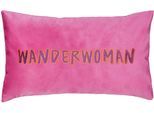 Dekokissen PAD "LETTERS", hot pink, schriftzug, B:30cm L:50cm, Polyester, Dekokissen_Sitzkissen_Kissenhüllen, farbige Keder, mit Schriftzug, verschiedene Größen