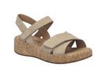 Sandale JOSEF SEIBEL "Evita 03, creme", Damen, Gr. 39, beige (creme), Obermaterial: 100% Rindsleder Leather cow., Schuhe Sandale