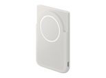 SAMSUNG Powerbank "Magnet Wireless Powerbank 5.000 mAh", weiß (gray), 3,6 V 5.000mAh, Akkumulatoren, Powerbank