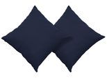 Dekokissen OTTO HOME "Raja", blau (dunkelblau), B:40cm L:40cm, Polyester, Dekokissen_Sitzkissen_Kissenhüllen, Dekokissen, einfarbig, Kissenhüllen ohne Füllung, 40 x 40 cm, 2er-Set, Mikrofaser