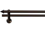 Gardinenstange INDEKO "Calais", braun (braun, antik), L:170cm Ø:20mm, Gardinenstangen, Gardinenstange, Komplett-Set inkl. Montagematerial
