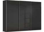 Schwebetürenschrank RAUCH "Kleiderschrank Schrank Garderobe Schlafzimmerschrank CONTIDO", schwarz (schwarz, glas schwarz), B:301cm H:223cm T:68cm, Holzwerkstoff, Schränke, Schwebetürenschrank, aus hochwertigem Material in 6 Breiten 2 Griff-Farben MADE IN GERMANY