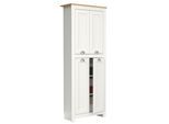 Mehrzweckschrank VCM "Holz Dielenschrank Badmöbel Bad Schrank Balusa", weiß, B:72cm T:32cm, Obermaterial: 100% Holz Wood., Schränke, Mehrzweckschrank