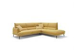 Ecksofa EGOITALIANO "FUNNY, hochwertiges & aktuelles Design, bequeme Rückenlehne, L-Form", gelb, B:265cm H:90cm T:225cm, 48% Polyester, 40% Baumwolle, 12% Viskose, Sofas, Ecksofa, toller Sitzkomfort, hochwertiger Strukturmix-Bezug, Breite 265cm