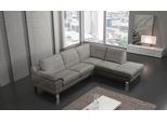 Ecksofa EGOITALIANO "Shakira, Design und Sitzkomfort auf hohem Niveau, tolle Details", grau (steingrau), B:240cm H:84cm T:212cm, Luxus-Micofaser Lederoptik (100% Polyester) ist ein neues technisches Gewebe mit einem visuellen und taktilen Aspekt, der dem Nubuk sehr nahe kommt, mit innovativen Eigenschaften. Seine außerordentliche Weichheit kommt von einem exklusiven Produktionsprozess, der Unreinh