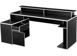 Gamingtisch OTTO HOME "Game, Computertisch, Eckschreibtisch", schwarz (schwarz, schwarz), B:180cm H:88,5cm T:102cm, Tische, Gamingtisch, Towerfach, Kabeldurchlass, Monitoraufsatz, Stauraum, Maße 180x102 cm