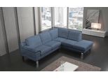 Ecksofa EGOITALIANO "Shakira, Design und Sitzkomfort auf hohem Niveau, tolle Details", blau (ice lake), B:240cm H:84cm T:212cm, Luxus-Micofaser Lederoptik (100% Polyester) ist ein neues technisches Gewebe mit einem visuellen und taktilen Aspekt, der dem Nubuk sehr nahe kommt, mit innovativen Eigenschaften. Seine außerordentliche Weichheit kommt von einem exklusiven Produktionsprozess, der Unreinhe