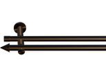 Gardinenstange INDEKO "Calais", braun (braun, antik), L:430cm Ø:20mm, Gardinenstangen, Gardinenstange, Komplett-Set inkl. Montagematerial