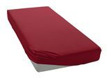 Spannbettlaken BELLANA "bellana samtweich mit Lyocell & Elasthan, temperaturausgleichend", rot (rubinrot), 1 Stk., Jersey, 180x200 180x210 180x220 190x200 190x210 190x220 200x200 200x210 200x220 30cm, Jersey, Obermaterial: 48% Baumwolle, 48% Lyocell, 4% Elasthan, Bettlaken, Spannbettlaken, für Matratzen bis 35cm Höhe, 270 g/m², bügelfrei, faltenfrei