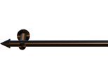 Gardinenstange INDEKO "Calais", braun (braun, antik), L:250cm Ø:20mm, Gardinenstangen, Gardinenstange, Komplett-Set inkl. Montagematerial