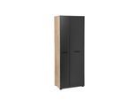 Aktenschrank OTTO HOME "Moid", grau (eiche, graphit), B:64,5cm H:175cm T:4,5cm, MDF, Schränke, Aktenschrank, Höhe 174,5 cm, moderner Mehrzweckschrank mit Türen