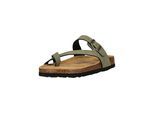 Sandale NOU "Hardinsburg V2", Damen, Gr. 41, grün (grün, braun), Lederimitat, Schuhe Sandale, atmungsaktiv