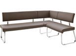 Eckbank MCA FURNITURE "Arco", braun, B:189cm H:86cm T:138cm, 100% Polyurethan, Sitzbänke, Eckbank, Eckbank frei im Raum stellbar, Breite 200 cm, belastbar bis 500 kg