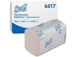 Scott® Interfold Papierhandtücher Essential 6617, 1-lagig, 15 Päckchen á 340 Tücher, weiss