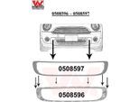 VAN WEZEL Lüftungsgitter, Stoßfänger 0508596 vorne für MINI