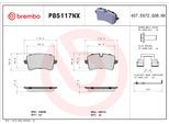 BREMBO Bremsbelagsatz, Scheibenbremse p85117nx für VW