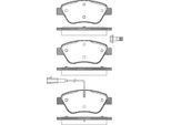 TRISCAN Bremsbelagsatz, Scheibenbremse 811015019 für Peugeot Fiat ALFA ROMEO